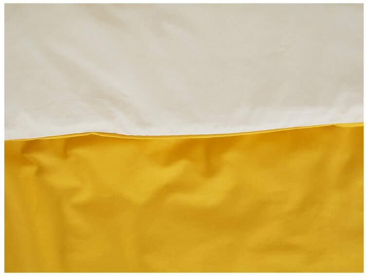 Povlak na visco polštář DOUBLE bavlna popelín 45x75 cm - hořčicová/kávová