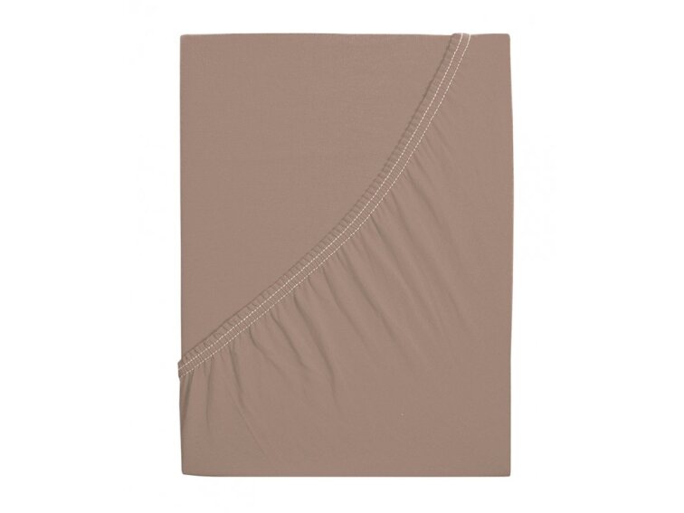 Jersey prostěradlo s elastanem Lycra - Ořechová