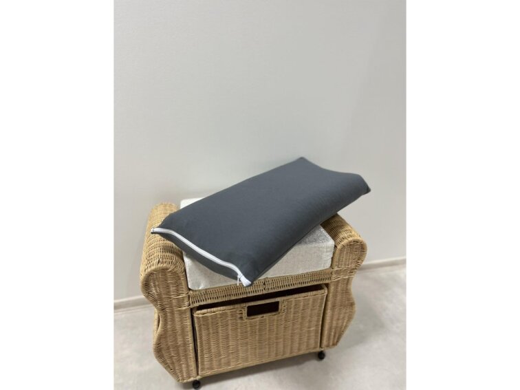 Povlak Jersey na anatomický polštář, uzavírání na zip - antracit