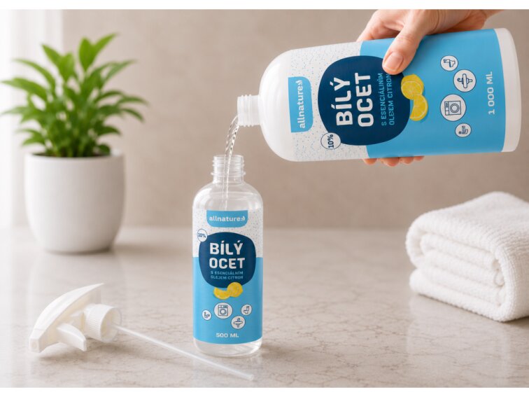 Allnature Bílý ocet 10% s vůní citrónu - náhradní náplň