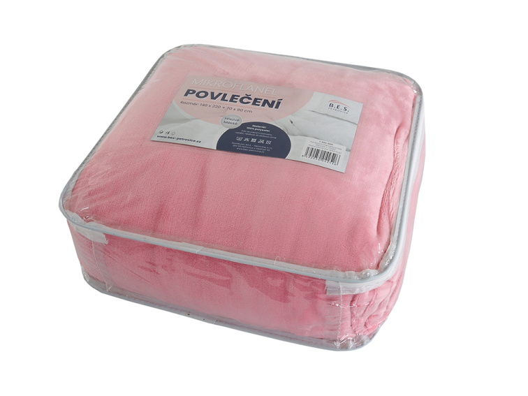 Povlečení MIKROFLANEL UNI - Starorůžové