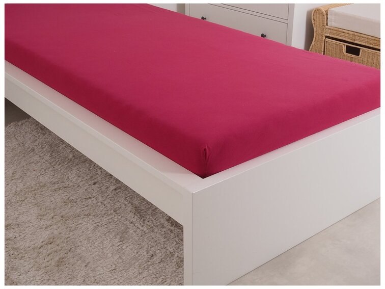 Prostěradlo Jersey česaná bavlna MAKO - Vínová