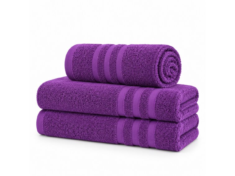 Bavlněný froté ručník Classic - Fialový