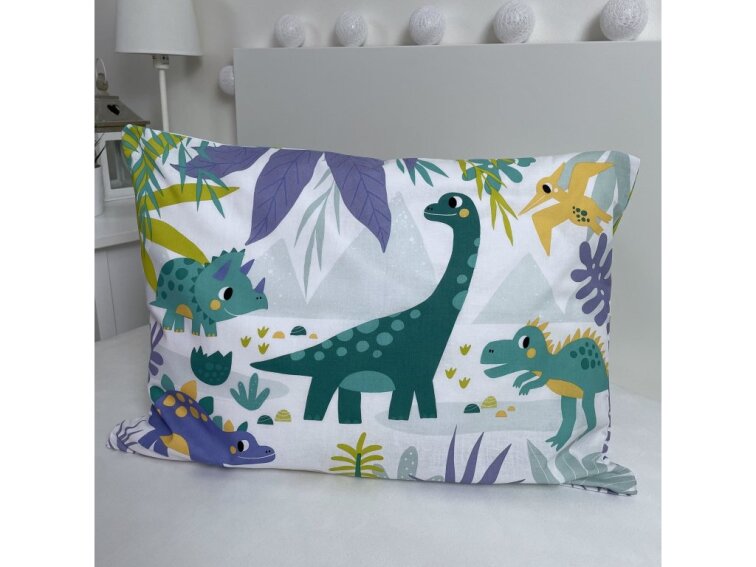 Povlečení bavlněné do postýlky 135x100+40x60 - Dino "Cute and wild" baby