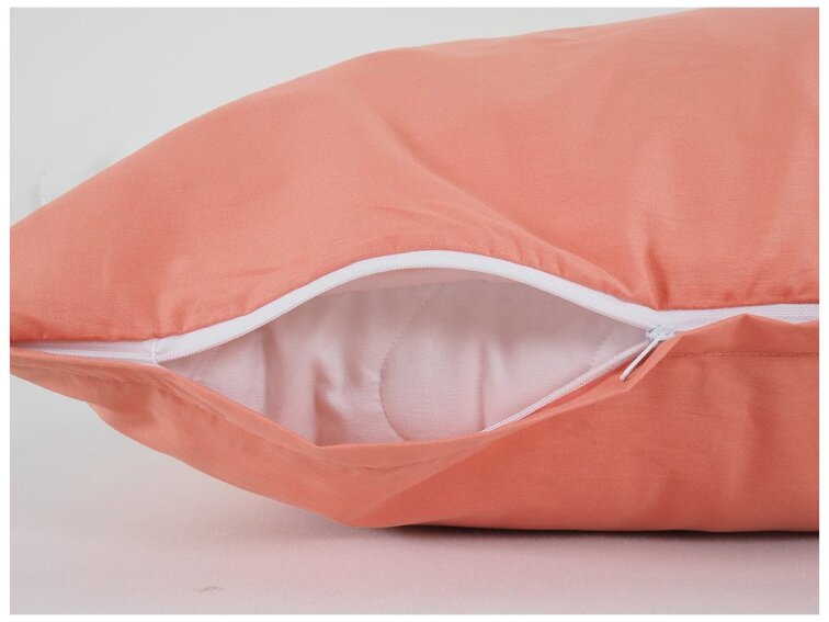 Povlak na visco polštář bavlna popelín 45x75 cm - rezavá