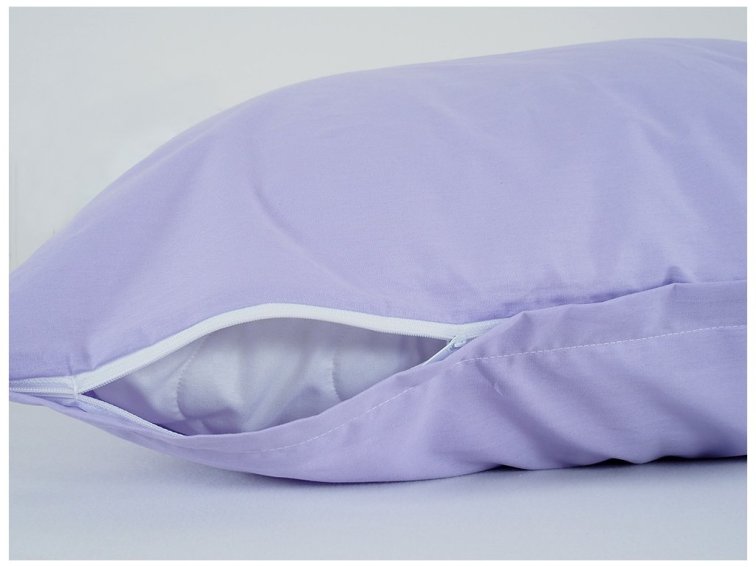 Povlečení BAVLNA Jednobarevné uzavírání ZIP - Levandulová