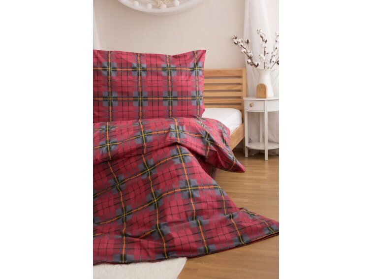 Povlečení BAVLNA 140x200+70x90 - Vánoční čtverce