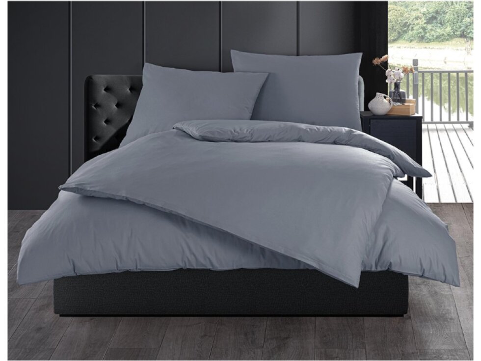 Bavlněné jednobarevné povlečení 140x200+70x90 - Color Šedé