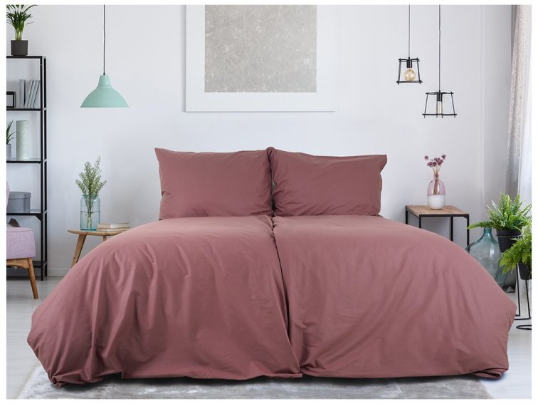 Povlečení BAVLNA Jednobarevné uzavírání ZIP - Bordó