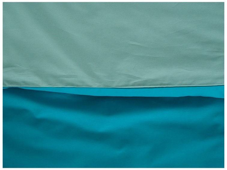 Povlečení BAVLNA Double face hotelový uzávěr - Tyrkys/Olivová