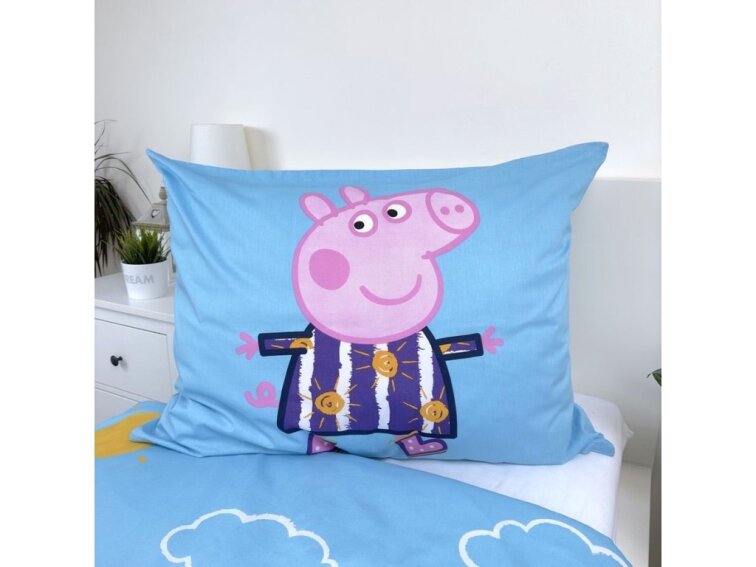 Bavlněné povlečení 140x200 + 70x90 cm - Peppa Pig 125 svítící