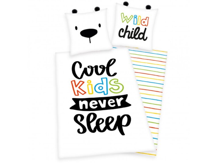 Bavlněné povlečení 140x200 + 70x90 cm - Cool kids never sleep