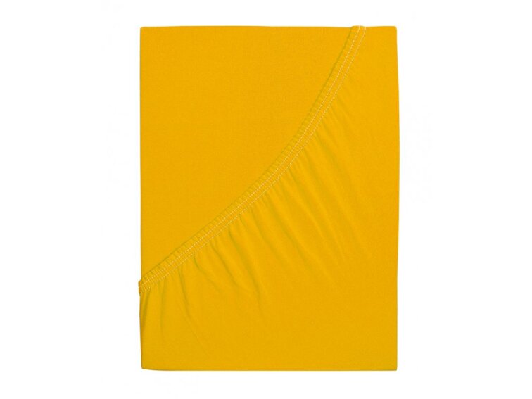 Jersey prostěradlo s elastanem Lycra - Sytá žlutá