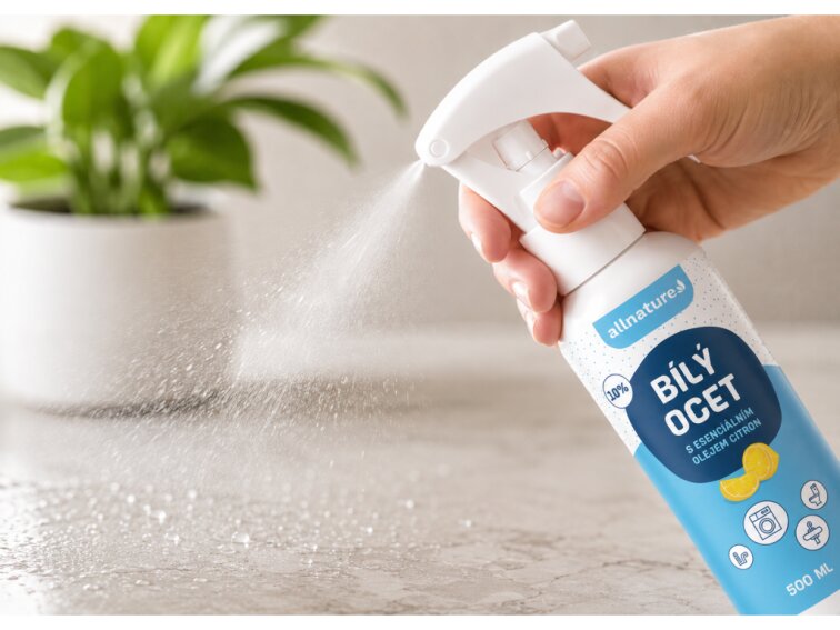 Allnature Bílý ocet 10% s vůní citrónu - 500 ml v rozprašovači