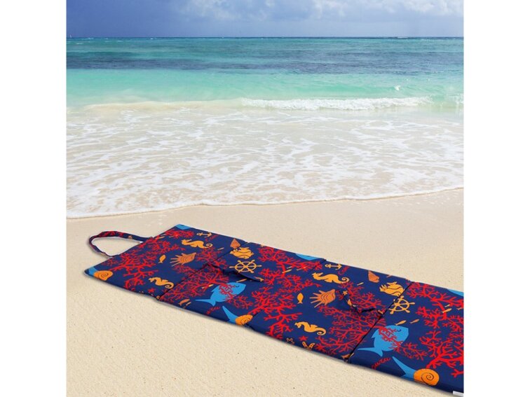 Plážové lehátko - mořský koník s korály