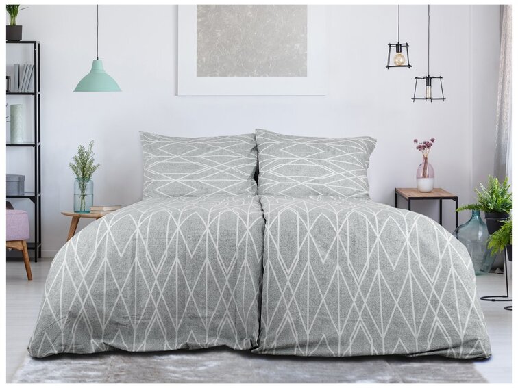 Povlečení KREP 140x200 TOP CLASS - Gray stripes