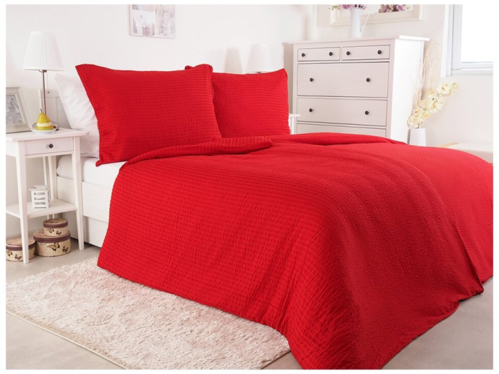 Luxusní mikrokrepové povlečení - Red