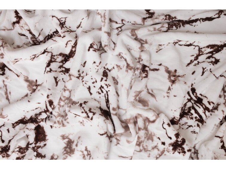Mikroflanelové prostěradlo EXCLUSIVE 90x200 - Mramor hnědý