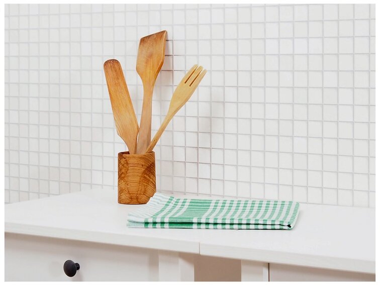 Kuchyňská utěrka káro 45x70 - Zelená