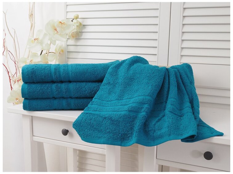 Bavlněná froté osuška 70x140 Classic - Azurově modrá