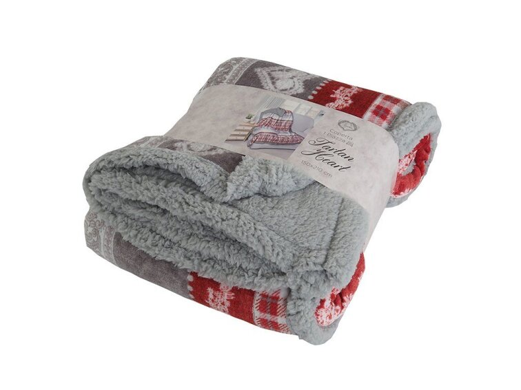 Deka s beránkem mikroflanel Tartan Heart, dárkové balení