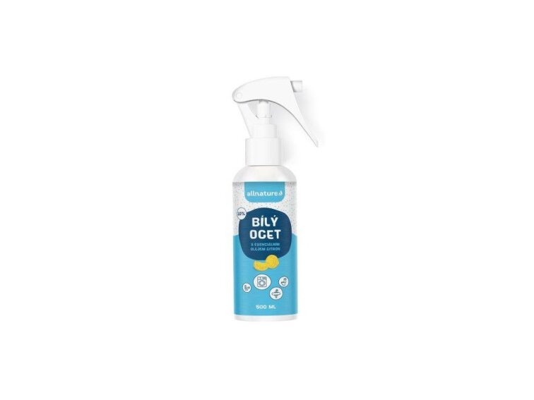 Allnature Bílý ocet 10% s vůní citrónu - 500 ml v rozprašovači