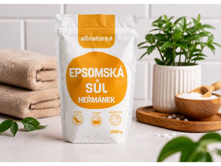 Allnature Epsomská sůl Heřmánek 1000 g