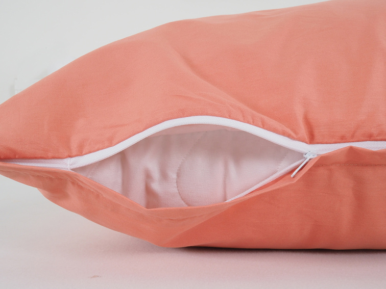 Povlečení BAVLNA Jednobarevné uzavírání ZIP - Rezavá