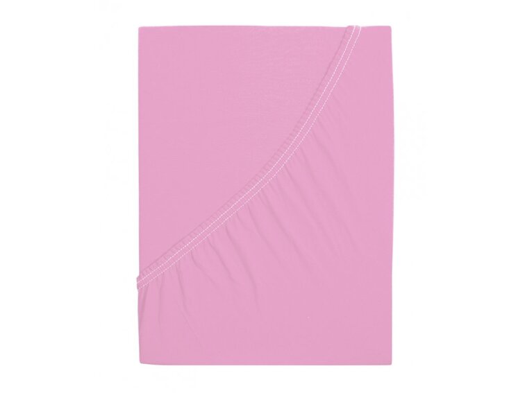 Jersey prostěradlo s elastanem Lycra - Růžová