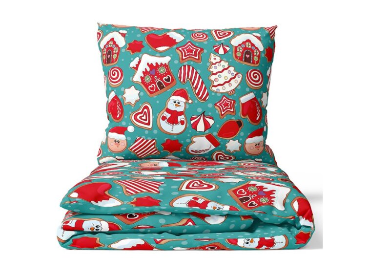 Vánoční Bavlna 140x200+70x90 - Perníčková Show