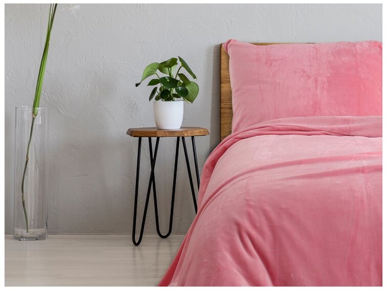 Povlečení MIKROFLANEL UNI - Starorůžové