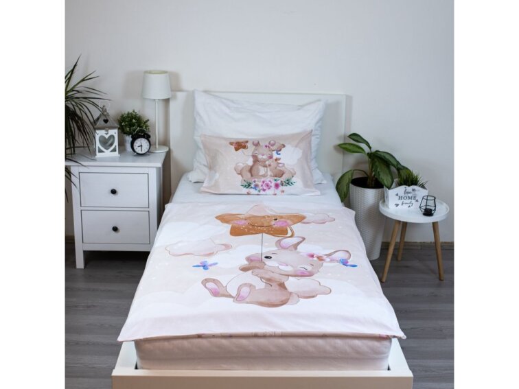 Povlečení Dětské do postýlky 100x135+40x60 - Bunny Star