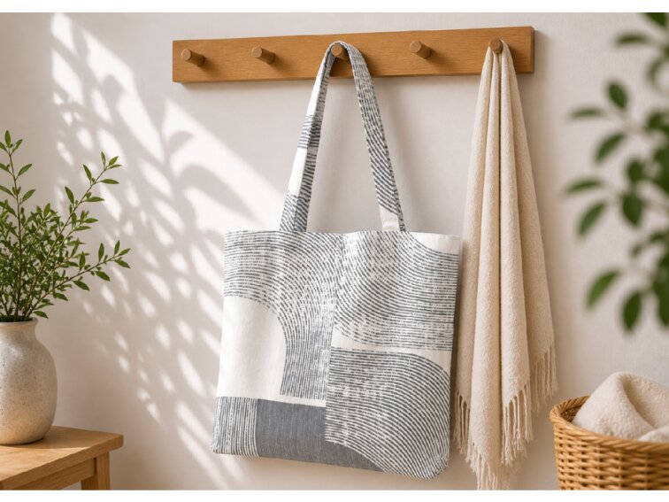 Látková taška - 49x36cm - flanel Nordic Grey