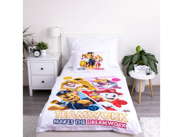 Povlečení bavlněné do postýlky 135x100+40x60 - Tlapková patrola "PP498" baby