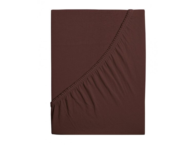 Prostěradlo JERSEY dětské - Tmavá hnědá
