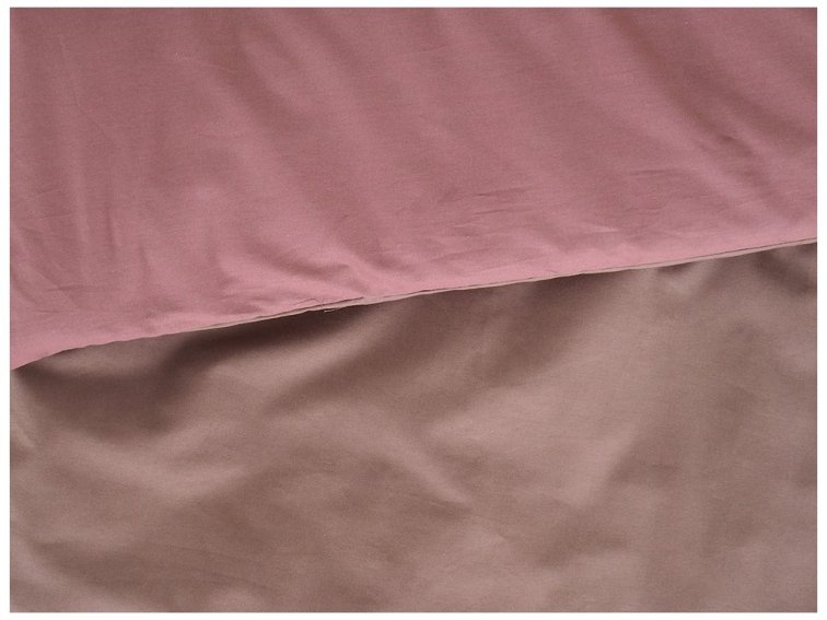 Povlečení BAVLNA Double face ZIP - Hnědá/Bordó