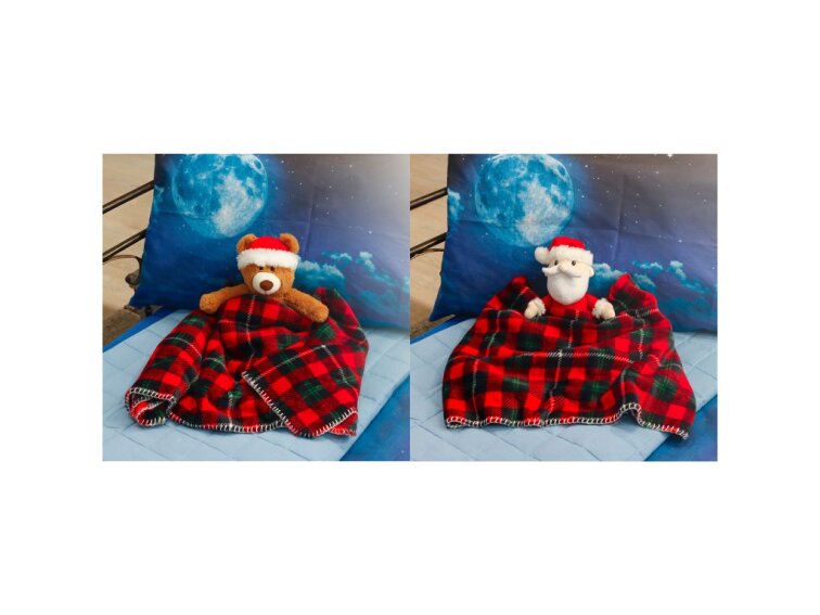 Deka Lapland 75x90 dárkové balení s plyšovým Santou