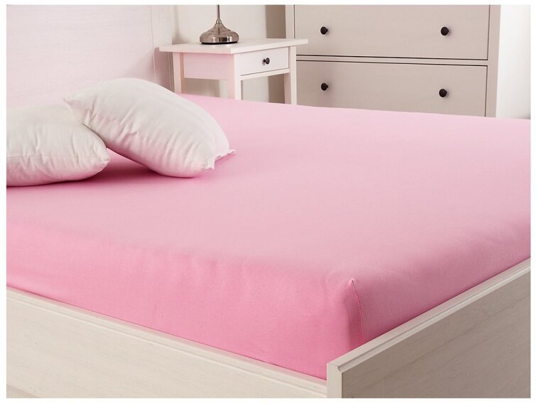 Jersey prostěradlo s elastanem Lycra - Růžová