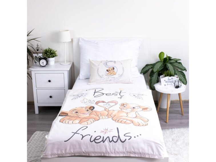 Povlečení Dětské do postýlky 100x135+40x60 - Lion King best friends