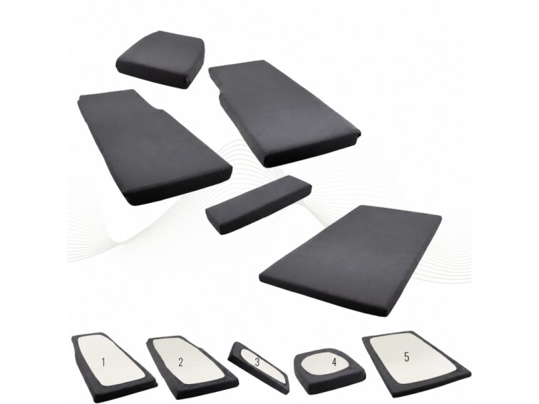 Prostěradlo pro Adria Matrix 670 SL, DL, MB 670 SL, DL, Axess 650 SL, 650 DL, 5 dílů - antracit