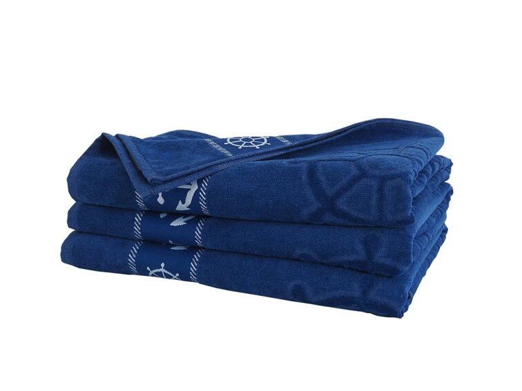 Plážová osuška velur 70 x 140 cm - Kotva 2 (K-19100)