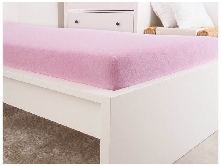 Prostěradlo FROTÉ dětské - Růžová