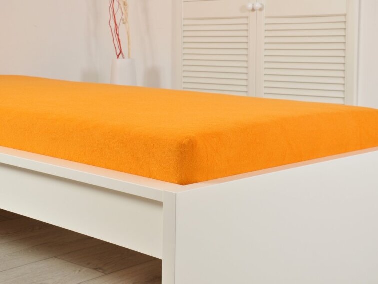 Prostěradlo FROTÉ dětské - Sytá oranžová