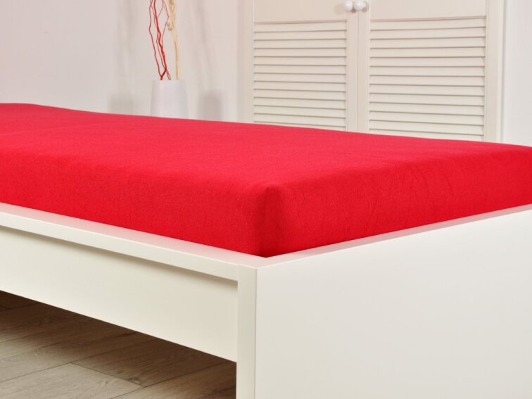 Prostěradlo Froté IDEAL - Červená