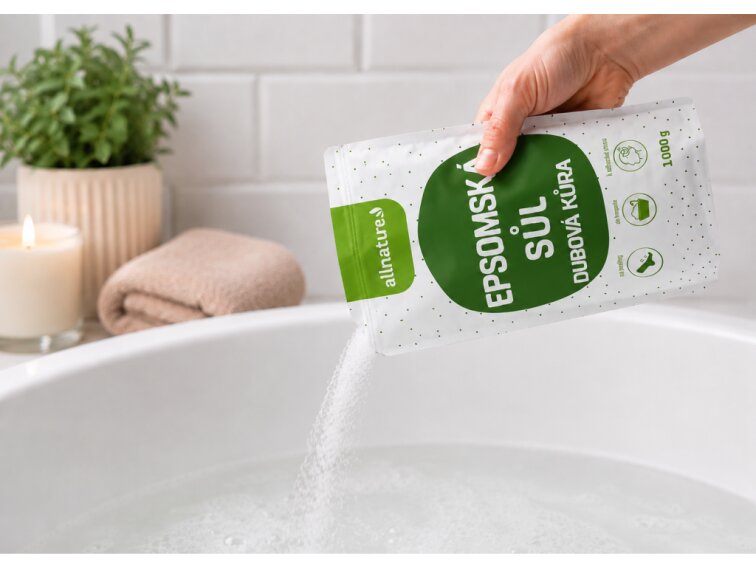 Allnature Epsomská sůl Dubová kůra 1000 g