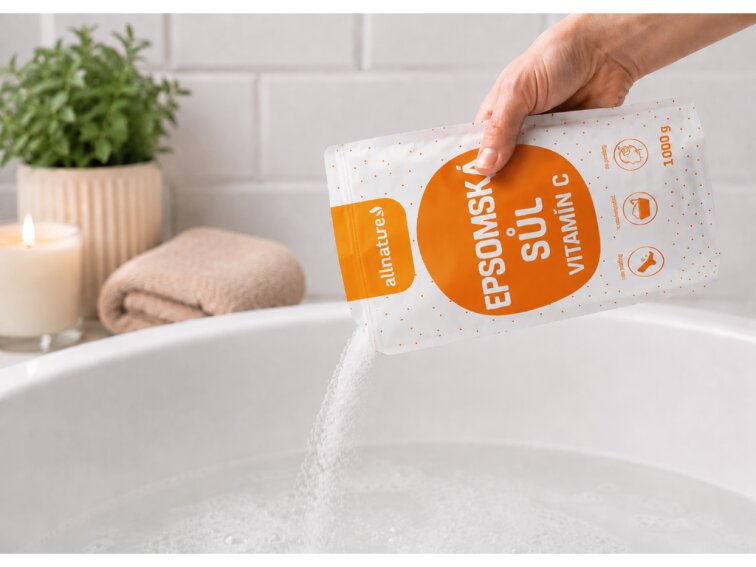Allnature Epsomská sůl Vitamín C 1000 g