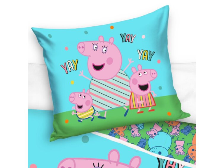 Bavlněné povlečení 140x200 + 70x90 cm - Prasátko Pepina Nejlepší Maminka