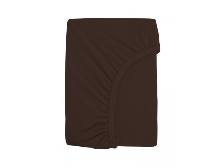 Prostěradlo Froté IDEAL - Tmavě hnědá