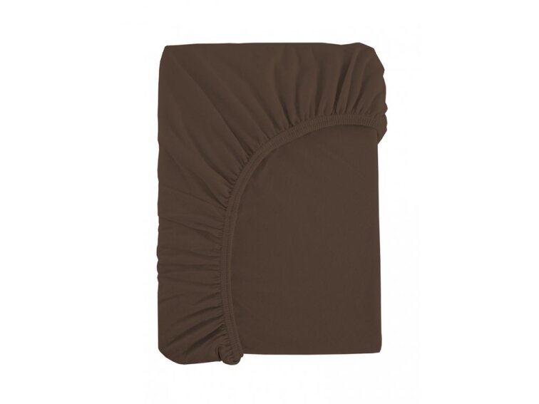 Prostěradlo Jersey bavlna IDEAL - Tmavě hnědá
