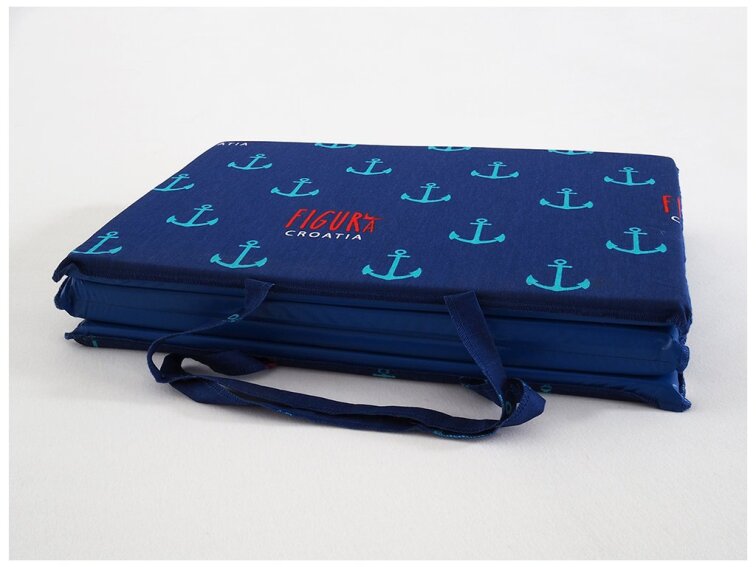 Plážové lehátko - modré kotvičky